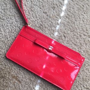 Kate spade polka dot wristlet